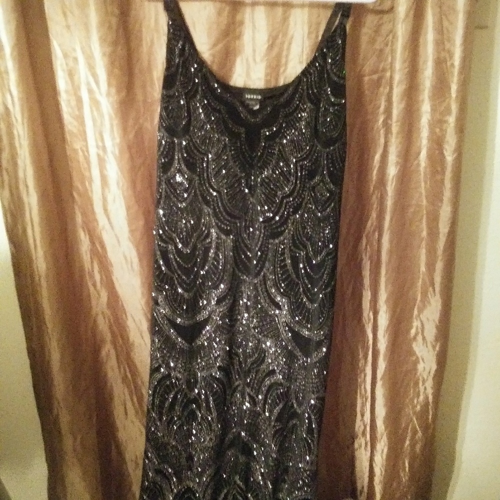 Torrid black and gold dress